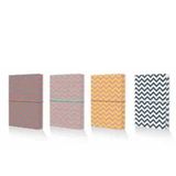 Mopak 19x25 Zigzag Desenli Suni Deri Düz Defter