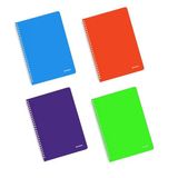 Mopak 60 Yp. Neon Serisi Pp Kapak Spiralli Defter - Kareli - 4 Adet