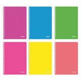 Mopak A4 72 Yaprak Spıralli Plastik Kapak Neon Defter