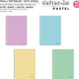 Mopak Pastel Serisi Spiralli Defter Pp Kapak 96 Yaprak Çizgili 4'Lü