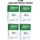 Mopak Rekort A4 Fotokopi Kağıdı 2.000 Adet Beyaz Yaprak