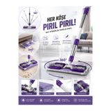 Mopix Mandallı Mop Paspas (1 Adet Yedek Bez Hediyeli) Premium Yüzey Temizlik Fayans