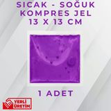 Mor 13X13 Cm 1 Adet Soğuk Kompres Jel Buz Aküsü Soğuk Zincir Buz Jeli Buz Torbası Strafor Kutu İçi Jel