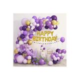 Mor Altın Balon Çelenk Kemer Kiti Doğum Günü Partisi Dekoru, 8756474646454988