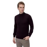 Mor Basic Dinamik Fit Rahat Kesim Yarım Balıkçı Yaka Triko Kazak