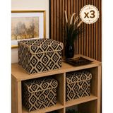 Mor Bebe 3 Adet Bohe Çok Amaçlı Kapaklı Kutu Mini Raf Düzenleyici 30 x 30 x 24