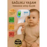 Mor Bebe Bebek Ateş Ölçer I Temassız Ateş Ölçer I Gıda Isı Ölçer I Kızılötesi Termometre I Alından Ateş Ölçer