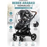 Mor Bebe Fermuarlı Ultra Lüks Bebek Arabası Yağmurluğu (Bütün Bebek Arabalarına Uyumludur) Siyah Yzr Yzrfrmrlı - Kahverengi