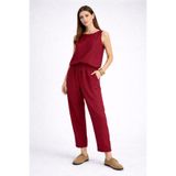mor butik KADIN BORDO BLUZ PANTOLON İKİLİ TAKIM summer444