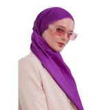 Mor Düz Renk Trend Twill Eşarp