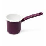 Mor Emaye Cezve, Metal Saplı, İndüksiyona Uyumlu, Bulaşık Makinesinde Yıkanabilir, 9x8 cm