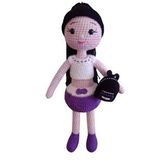 Mor Güzeli Bebek Amigurumi Organik Oyuncak