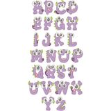 Mor Harf Sticker Telefon Laptop Notebook Tablet Defter Matara Stiker Etiket ST812