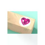 Mor Kalp Etiketi Yuvarlak Mat Çıkartma Diamond Valentine's Day Series Round Sticker 4 Cm (40 Adet)