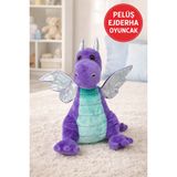 Mor Kanatlı Ejderha Peluş Oyuncak – Yumuşacık Welsoft Kumaş, 3+ Yaş, Güvenli & Sevimli