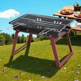 Mor Kayısı BBQ-50 Açan Büyük Boy Katlanır Ayaklı Mangal