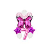 Mor Kelebek Folyolu Yaş Balon Set, 7