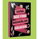 Mor Kelebek Sana Söz Baharlar Gelecek Çizgili Defter