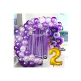 Mor Lila Balon Zincir Set, 2