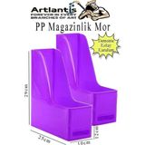 Mor Magazinlik Demonte Plastik 2 Adet Plastik Kutu Klasörü Magazinlik A4 Dosya Ve Masa Düzenleyici Sınıf Ev Ofis