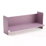 Mor Metal Duvar Rafı - Masa Üstü Kitaplık Ve Çok Amaçlı Ofis Düzenleyici 21X70 Cm