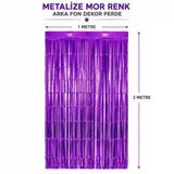 Mor Metalize Parti Perdesi 100X200 Cm – Kapı Ve Arka Fon Perdesi