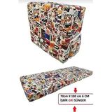 Mor Minder 70 x 180 cm Tek Kişilik Katlanır Yer Yatağı 6 cm Orta Sert Sünger Konforlu Kullanım