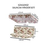 Mor Minder Salıncak Kumaş Seti Tenteli Kumaş Seti 2 Kişilik Fermuarlı SÜNGERSİZ 130X45