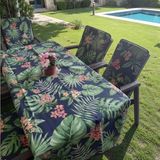 Mor Minder Sandalye Minderi ve Masa Örtüsü Fermuarlı Lastikli 6'lı 4 cm Sünger Alt 42X42 Sırt 42X42 Yeşil - 42 X 42
