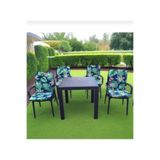 Mor Minder Sandalye Minderi ve Masa örtüsü Fermuarlı lastikli 6'LI 4 Cm Sünger ALT 42X42 SIRT 42X42 Yeşil