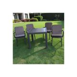 Mor Minder Sandalye Minderi Yıkanabilir Fermuarlı lastikli 4'lü GRİ 4 Cm Sünger ALT 42X42 SIRT 42X42