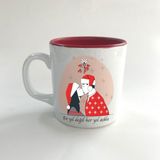 Mor Mürekkep Bir Yıl Değil Her Yıl Aşkla Baskılı Kırmızı Multi Yılbaşı Kupası - Açık Gri - Beyaz - 200 ml