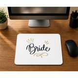 Mor Mürekkep Bride Yazılı Taç - Baskılı Mouse Pad - Çok Renkli