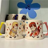 Mor Mürekkep Gravity Falls (Esrarengiz Kasaba) Mabel ve Dipper 2’li Çift Kupa Bardak Kahve Fincanı - Pembe - Sarı