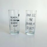 Mor Mürekkep Rakı Bardağı Seti 2'li