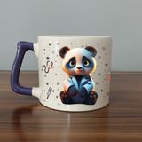 Mor Mürekkep Sad Üzgün Panda - Meslek: Doktor Mor Kulplu Prime Meslek Hediyesi Bardak Kupa Fincan Mug - 92 Adet