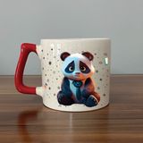 Mor Mürekkep Sad Üzgün Panda - Meslek: Öğretmen Kırmızı Kulplu Prime Meslek Hediyesi Bardak Kupa Fincan Mug - 153 Adet