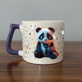 Mor Mürekkep Sad Üzgün Panda - Meslek: Öğretmen Mor Kulplu Prime Meslek Hediyesi Bardak Kupa Fincan Mug - 149 Adet