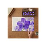 Mor Orkide Çiçeği Tasarımı 240 Parça Ahşap Puzzle Ahşap Kutuda MP06274