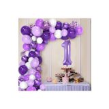 Mor Rakamli Mor Balon Zincir Set, 1