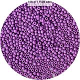 Mor Renk 4 Mm Yaklaşık 1100 Adet / 100 Gram Cam Boncuk Oya Yazma Bileklik Ve Kolye