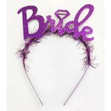 Mor Renk Bekarlığa Veda İtalik Yazı Alyanslı Bride Taç Go53/04617