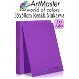 Mor Renkli Mukavva 35X50 Cm 10 Adet 1 Paket Renkli Sert Karton 1.0 Mm Anasınıfı Hobi Etkinlik Okul Öncesi Elişi