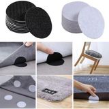 Mor Salkım Home Halı Altı Kaydırmaz Cırt Bant 6 cm Çap (4 Adet-Çift ) Siyah