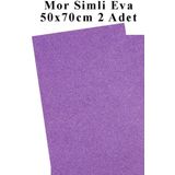 Mor Simli Eva 50X70 Cm 2 Adet Simli Eva Sungeri Okul Kres Anasinifi Elisi Etkinlikleri