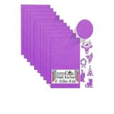 Mor Simli Karton A5 15x20 cm 10 lu 1 Paket Simli Fon Kartonu Parıltılı Kağıt Anasınıfı Kreş Etkinlik Proje