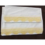 Mor Tırtıl El Işi Dantel Işlemeli Tek Kişilik Çarşaf Yastık Kılıfı Takımı Çeyizlik Hediyelik - 220 x 150 cm