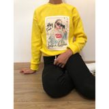 Mor Tırtıl Kız Çocuk Sweatshirt - 9 Yaş - 05S-Sarı
