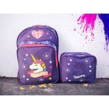 Mor UNICORN Baskılı İlkokul Çantası Ve Beslenme Çantası