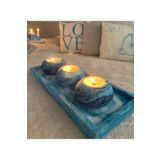 Mor Villa Ev Dekorasyon 3'lü Mumluk Set,dekoratif Mumluk,hediyelik Eşya,tealight Mumluk(MUMLAR DAHİLDİR)